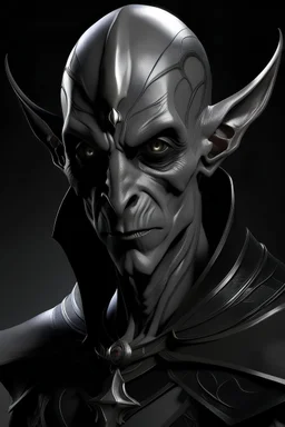 generame una imagen realista de un elfo oscuro
