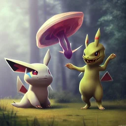 Mystery pokemon,Ambiance dramatique, hyperrealisme, 8k, high quality, lot of details, portrait,