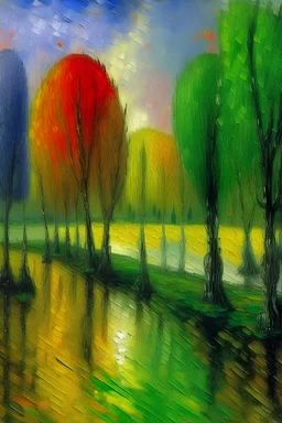 Monet lluvia colores