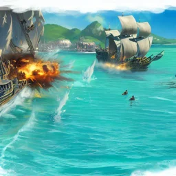 fight two of pirate ships