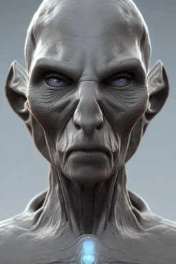 Realistic grey alien 3D sculpted busts