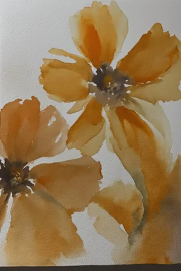 Watercolor flowers; Georgia O'keefe