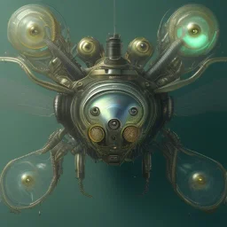 composition,portrait painting of a steampunk insect,steampunk center, ultra realistic, concept art, intricate details, eerie highly detailed, shiny, smooth, studio quality, octane render, Surrealism, Triadic colour scheme,glow-stick, ambient lighting,nightclub lighting, polaroid, 100mm, --ar 1:1 --v4