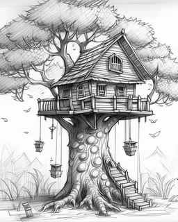 dibujo casa con forma de arbol