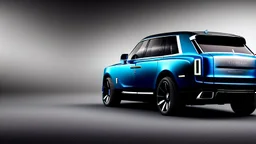 Armored Futuristic Rolls Royce Cullinan Hyper Sport, Photorealistic,4k, Rear View, works for a pc wallpaper
