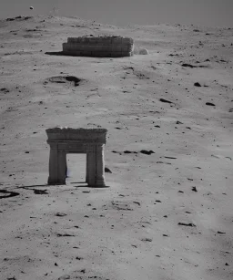 Ancient temple on the lunar surface