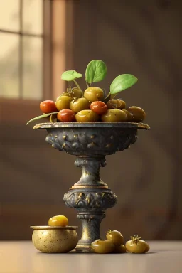 renaissance style still life composite by Raviolis dish with natural tomato, albahaca, olives, olive oil. moisture, art, natural, ornaments, marble, gold, high kitchen, smooth, gradient color background, unreal engine 5, ray tracing, RTX, lumen lighting, ultra detail, volumetric lighting, 3d.