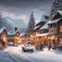 small fantasy winter town