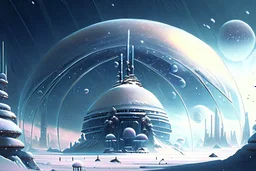 Winter World, Futuristic City, Blizzard, Glass Dome, Distant Alien Planets, Snowy