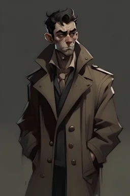 creepy guy in trench coat
