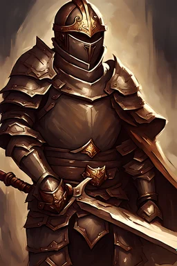 create a character art from the given image it should look something that is related to a fantasy game, perhaps a knight.