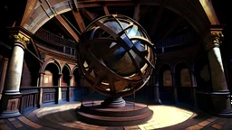 huge armillary sphere inside great hall