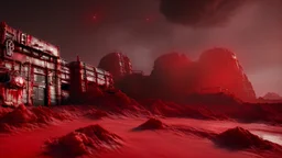 blood red dessert crimson corruption hell wastelands from the sky