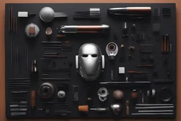 knolling cyborg head parts