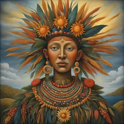 Sun of Jamaica sharp focus fantasy ethereal masterpiece imperial colors ultra detailed Giuseppe Arcimboldo Dee Nickerson Bill Reid Native art Haida-style
