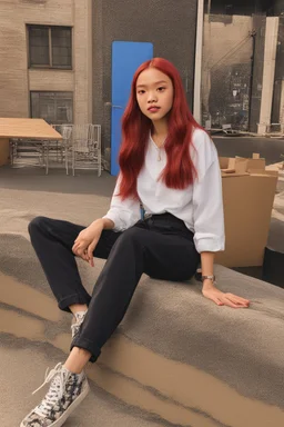 Olivia rodrigo with red hair