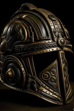 je veux que tu me fasses un casque de Space Marine en style viking avec des runes