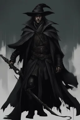 dark fantasy witch hunter man