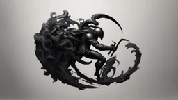 Spartan fighting all black tendril orb