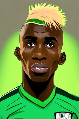 Victor Osimhen Nigerian football player ,cartoon 2d