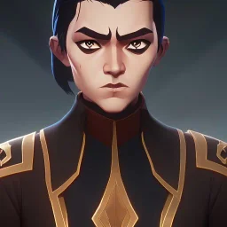 Grand admiral, black hair, golden eyes, cold and heartless, star wars