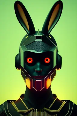 MCU Portrait, Front image, cyberpunk rabbit woman, mask, black red color, latex suit, photo studio, highly detailed, concept art, smooth, unreal engine 5, god rays, ray tracing, RTX, lumen lighting, ultra detail, volumetric lighting, 3d, finely drawn, high definition, high resolution.