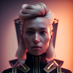 Blonde, military Woman, captain, army, cyberpunk, neon, highly detailed, art stations, concept art, smooth, unreal engine 5, god rays, ray tracing, RTX, lumen lighting, ultra detail, volumetric lighting, 3d, finely drawn, high definition, high resolution, gradient background