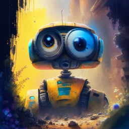 Wall-E, digital art, anime, 4k, full details, high resolution, colorful