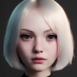 potrait girl look beautiful, eyes like ocean blue, short hair, smile, 8k, rtx, eyebrows like serious, facing left, real, cute, angry expression, tsundere, hyper realistis, hyper details, color schema aesthetic