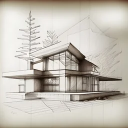 Architecture drawing of a house