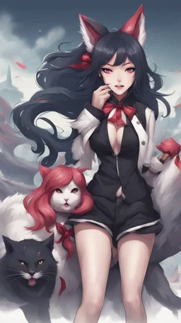 Ahri with black style and nine Sia