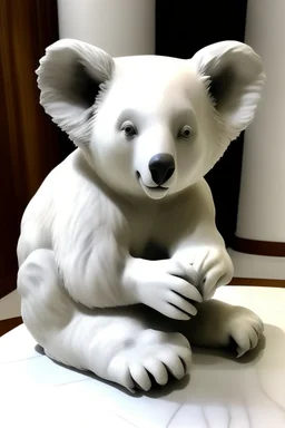 koala carved out of marble