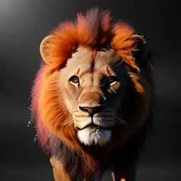 DJ lion, unreal 5, octane render, cinema4d, redshift render, hyper realistic, cenematic, vibrancy, synthwave, retouch, centered, dynamic lighting, dramatic lighting, 4k, highly detailed, attractive beautiful, realistic, epic composition, holographic,