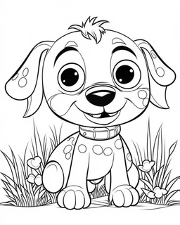 pet cartoons coloring pages , no black color, no no flower, b/w outline art for kids coloring book page, Kids coloring pages, full white, kids style, white background, whole body, Sketch style, full body (((((white background))))), only use the outline., cartoon style, line art, coloring book, clean line art, white background, Sketch style\