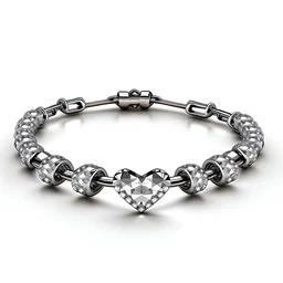 help me design a heart diamond tennis bracelet