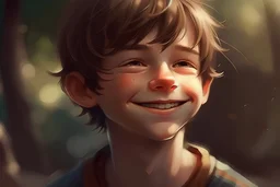 /imagine prompt: realistic, personality:happy boy ,16:9