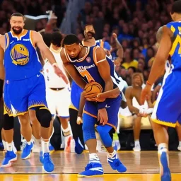 The New York Knicks beating the Golden State Warriors on the moon