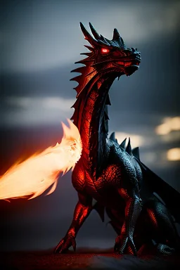 dragon whit fire