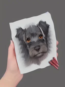 cute miniature schnauzer portrait