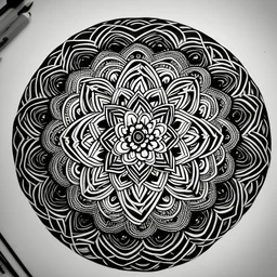 Mandala art black and white