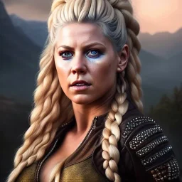 Ultra detailed fullbody Portrait in oil on canvas of busty Lagertha,extremely detailed digital painting,ultrarealistic skin,intense stare, extremely detailed face, crystal clear eyes, mystical colors ,perfectly centered image, perfect composition, rim light, beautiful lighting,masterpiece ,8k, stunning scene, raytracing, anatomically correct, in the style of Simon Bisley and Ohrai Noriyoshi and robert e howard and Steve Jung and Wizyakuza and uncannyknack.