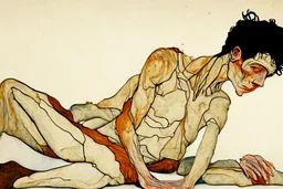 painting of a figure with the life-filled void of an empty existence, egon schiele masterpiece