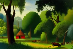 In the style of Henri Rousseau