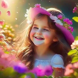 very beautiful ,lovely showing a young girl happiness, image for happy world girl's day