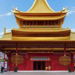 Buddhist temple in Kremlin architectural style