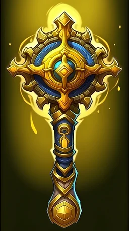 Design a hearthstone weapon of a holy staff