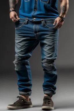 Man's large relaxed jeans