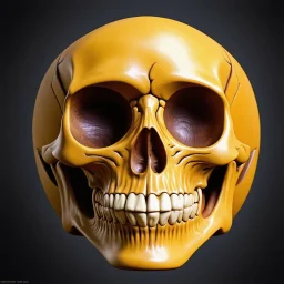 ANATOMICALLY CORRECT digital photograph of the SKULL OF A SMILEY FACE with fine line, highly detailed, high resolution, 8k 3d, vray