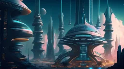 suggestive futuristic city