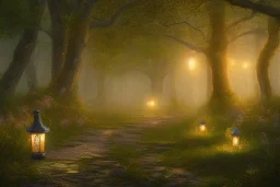 FOREST carriage LANTERN path